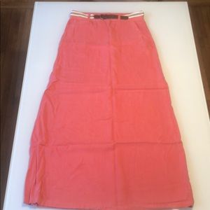 Splendid Coral Maxi Skirt w/ Belt